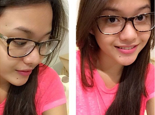 Kacamata dipakai oleh selebriti Aurelia Hermansyah