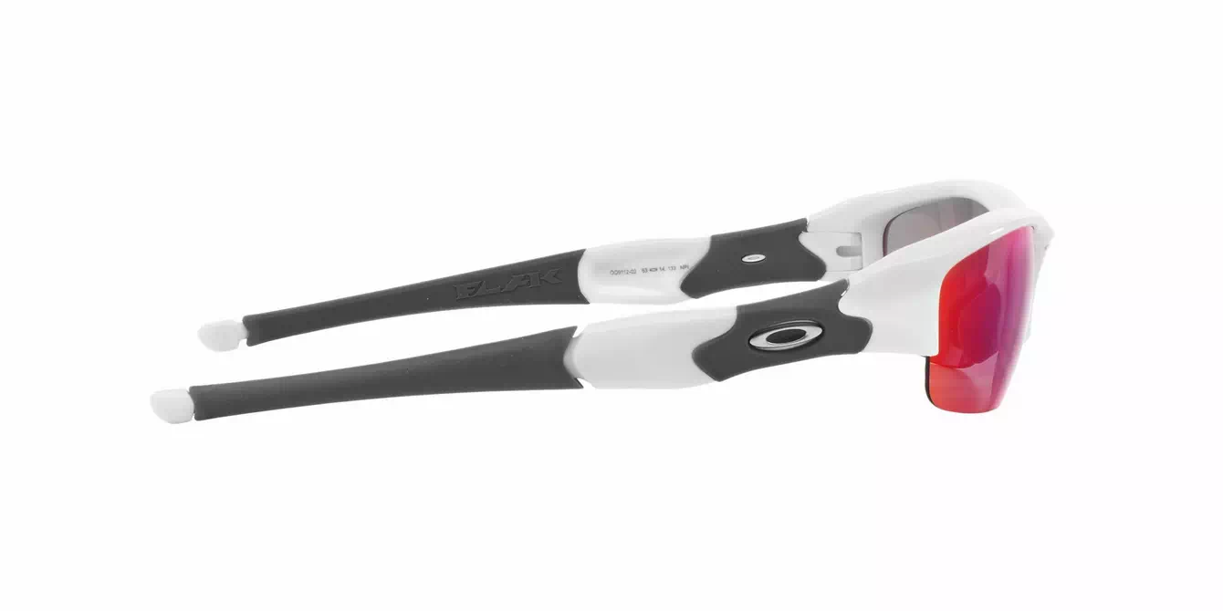 Oakley Prizm (A) Flak Jacket Plshd White W/ Prizm Road (OO9112-02) s63