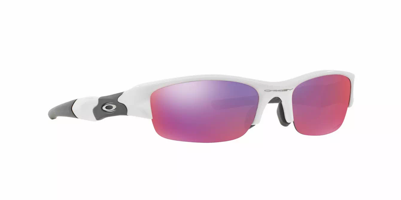 Oakley Prizm (A) Flak Jacket Plshd White W/ Prizm Road (OO9112-02) s63