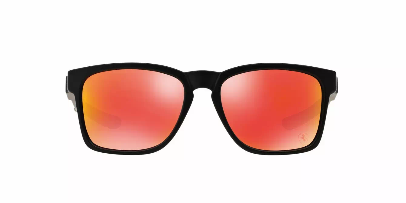 Oakley Scuderia Ferrari Catalyst Matte Blk W/ Ruby Irid (OO9272-07) s55