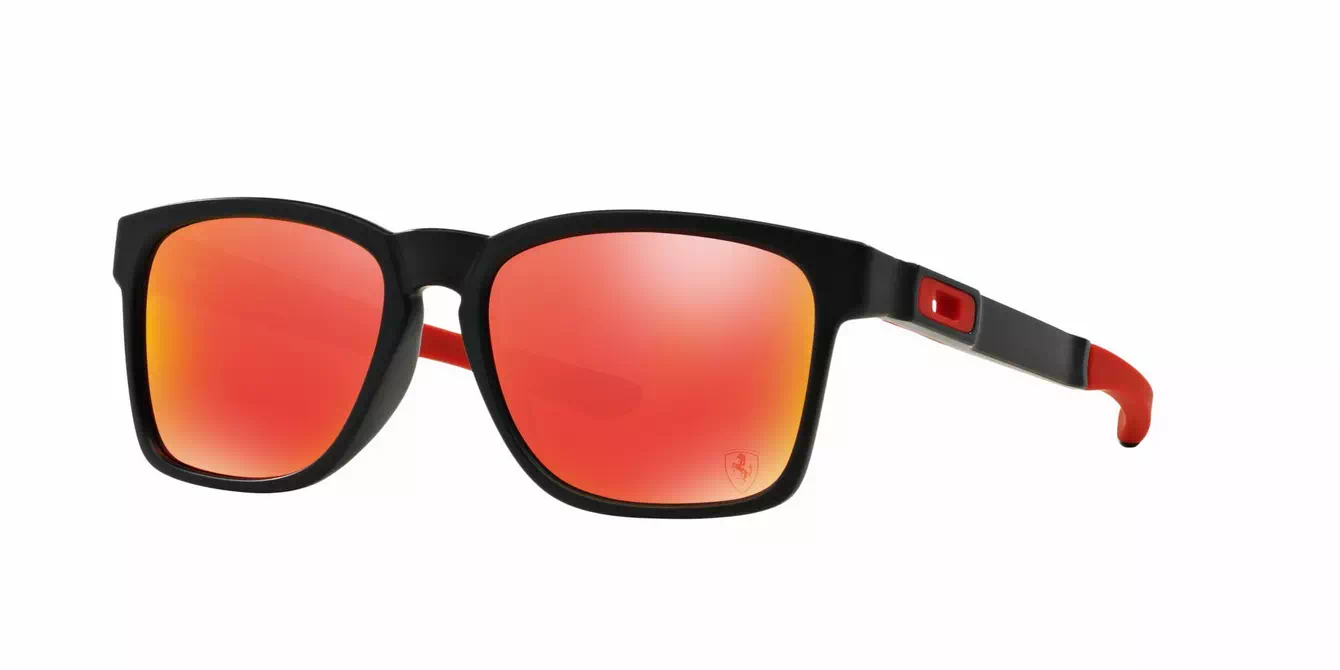 Oakley Scuderia Ferrari Catalyst Matte Blk W/ Ruby Irid (OO9272-07) s55