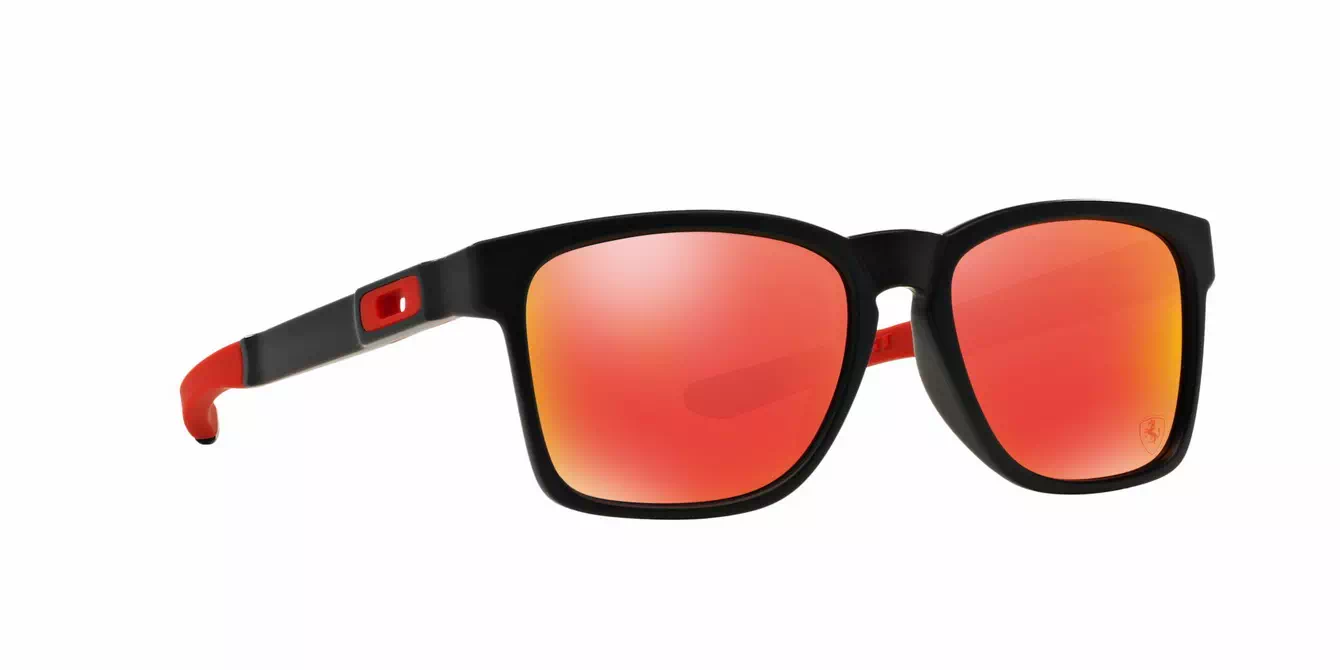 Oakley Scuderia Ferrari Catalyst Matte Blk W/ Ruby Irid (OO9272-07) s55