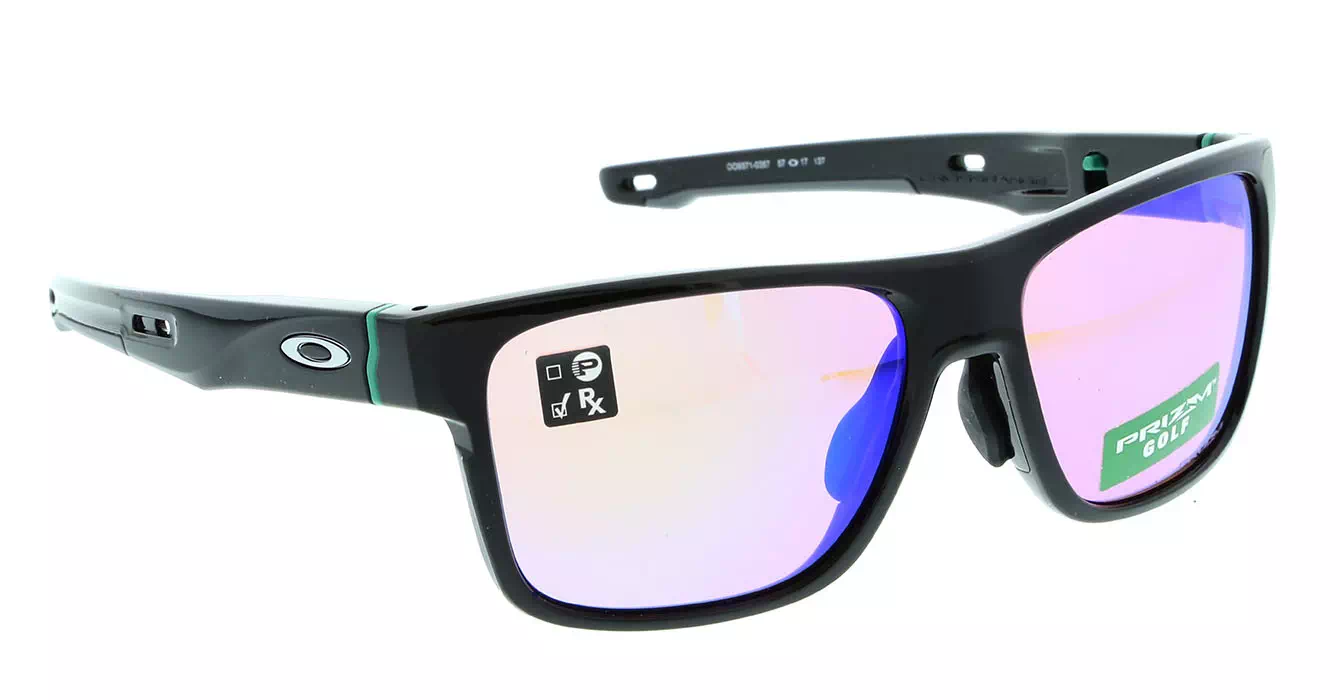 Oakley Prizm Crossrange (A) Polished Blk W/ Prizm Golf (OO9371-03) s57 + Extra Temple