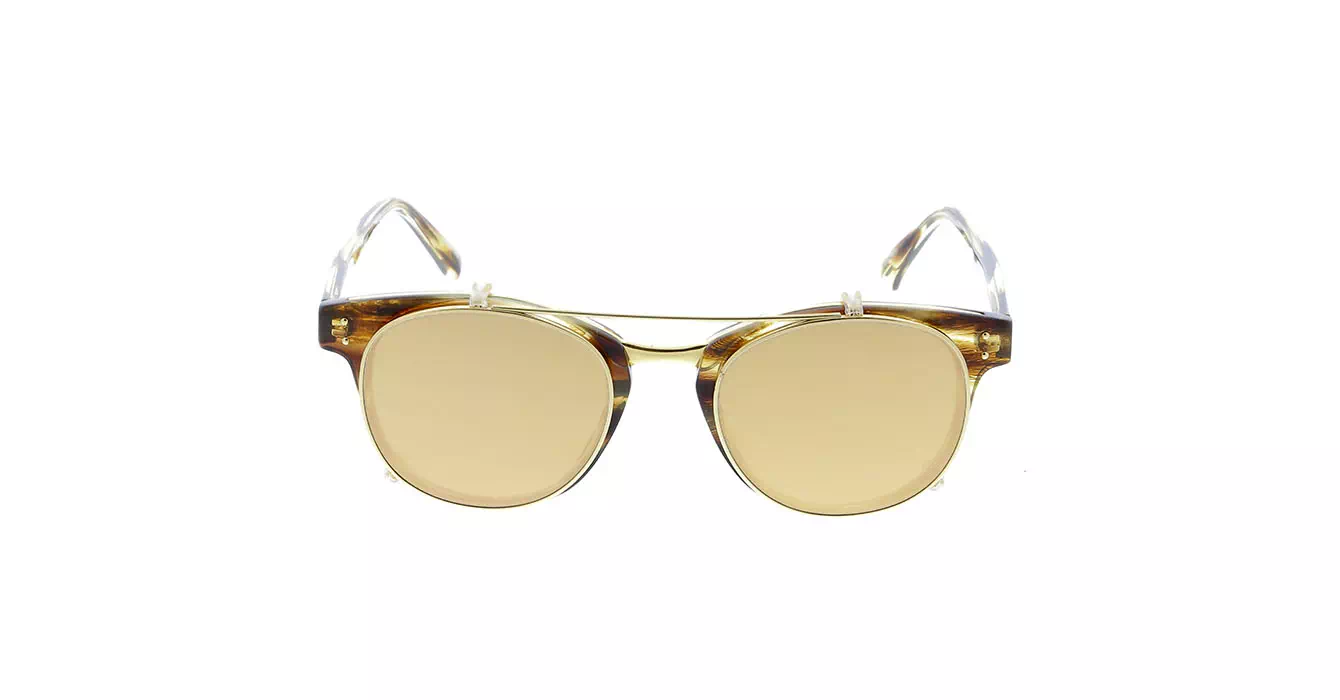 Linda Farrow LFL581 col 5 TIGER EYE/YELLOW GOLD/GOLD