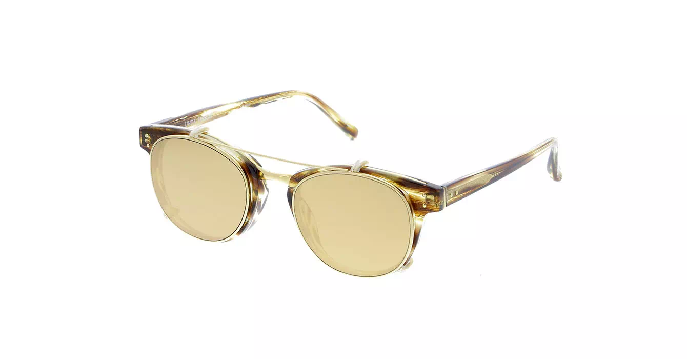Linda Farrow LFL581 col 5 TIGER EYE/YELLOW GOLD/GOLD