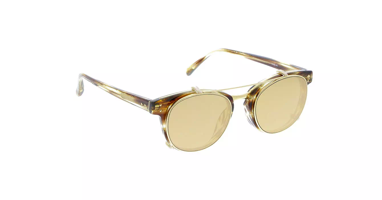 Linda Farrow LFL581 col 5 TIGER EYE/YELLOW GOLD/GOLD