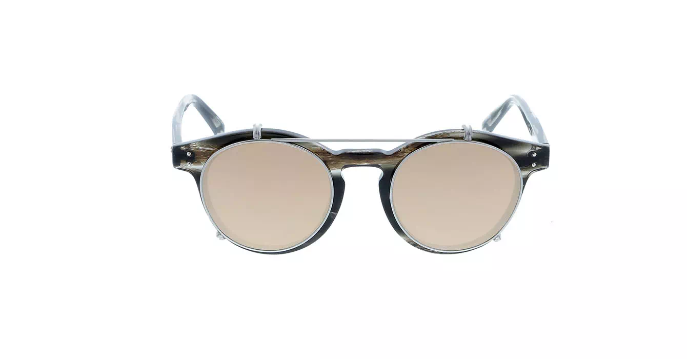 Linda Farrow LFL569 col 4 GREY HORN/WHITE GOLD/ROSE GOLD