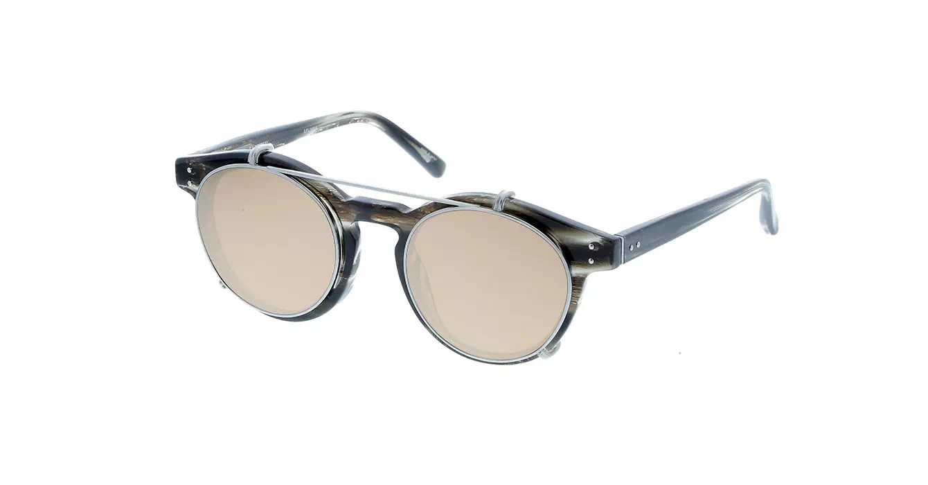 Linda Farrow LFL569 col 4 GREY HORN/WHITE GOLD/ROSE GOLD