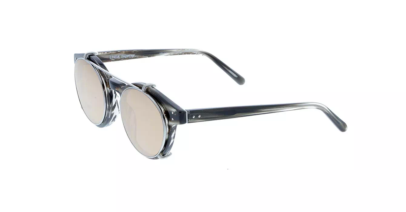 Linda Farrow LFL569 col 4 GREY HORN/WHITE GOLD/ROSE GOLD