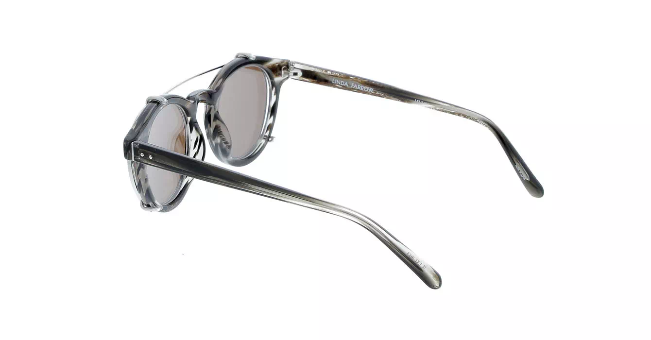 Linda Farrow LFL569 col 4 GREY HORN/WHITE GOLD/ROSE GOLD