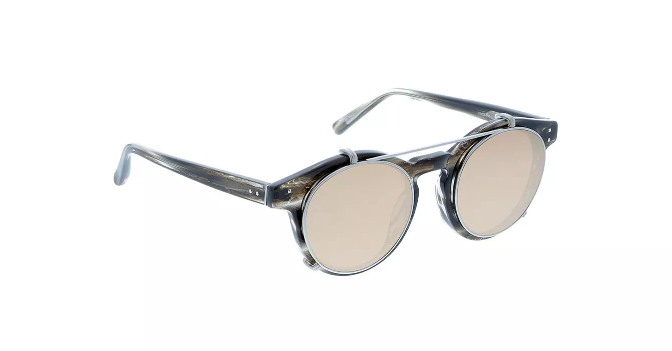 Linda Farrow LFL569 col 4 GREY HORN/WHITE GOLD/ROSE GOLD