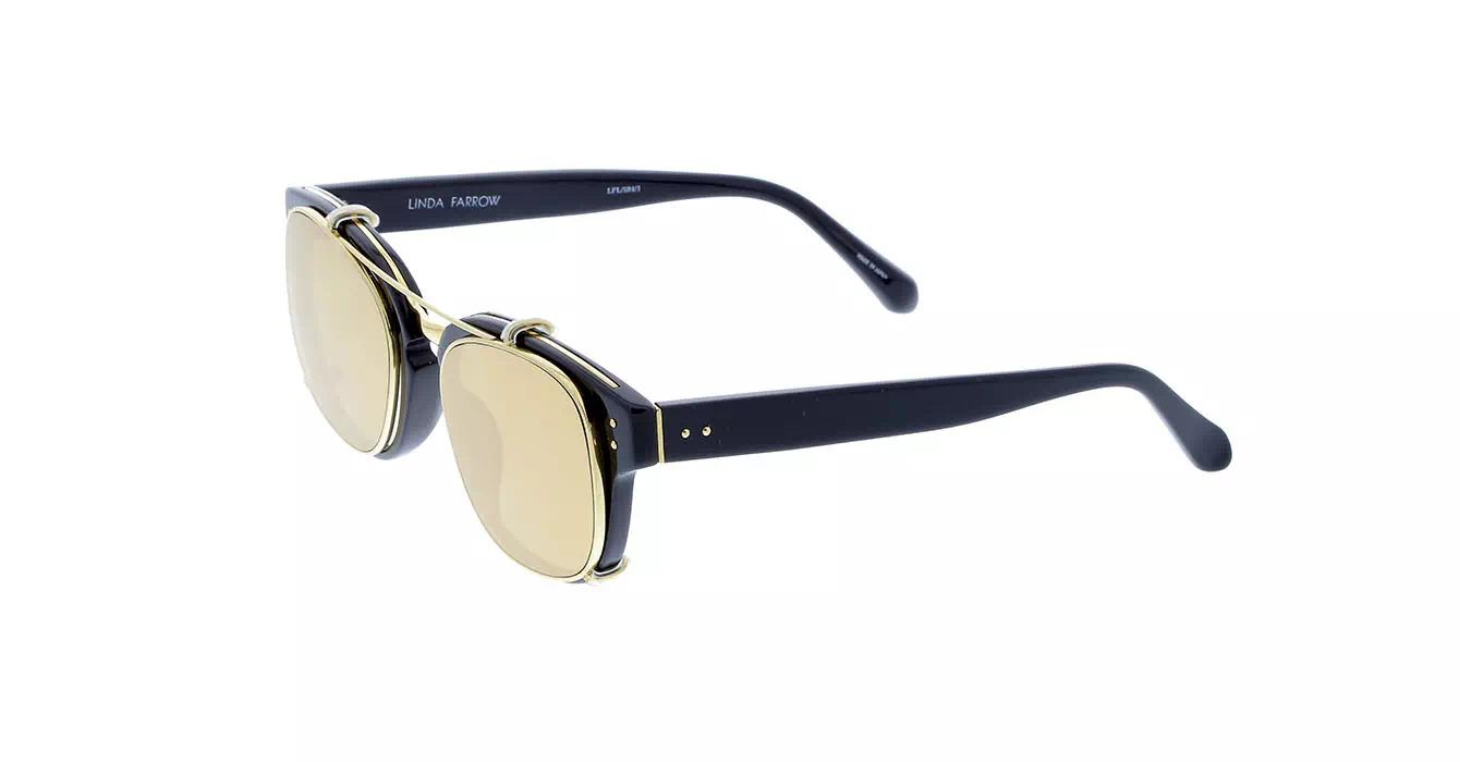 Linda Farrow LFL584 col 1 BLACK/YELLOW GOLD/GOLD