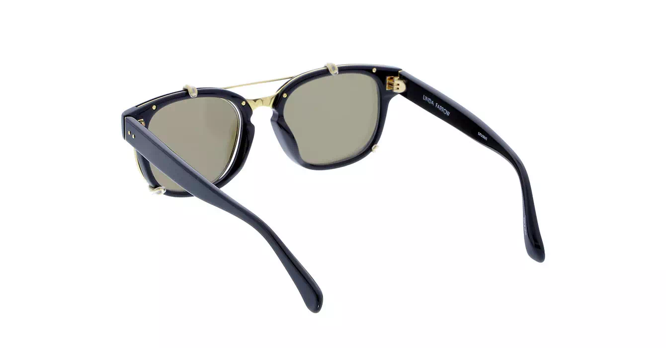 Linda Farrow LFL584 col 1 BLACK/YELLOW GOLD/GOLD
