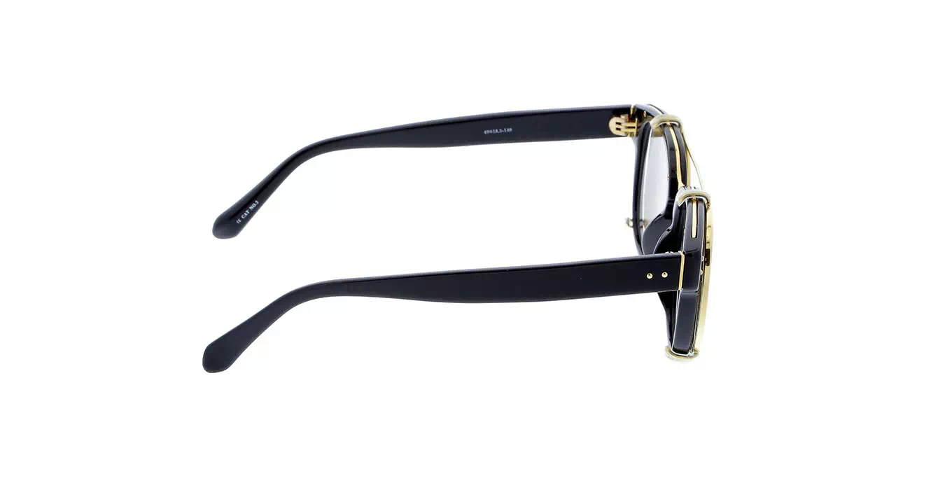 Linda Farrow LFL584 col 1 BLACK/YELLOW GOLD/GOLD