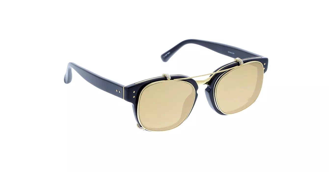 Linda Farrow LFL584 col 1 BLACK/YELLOW GOLD/GOLD