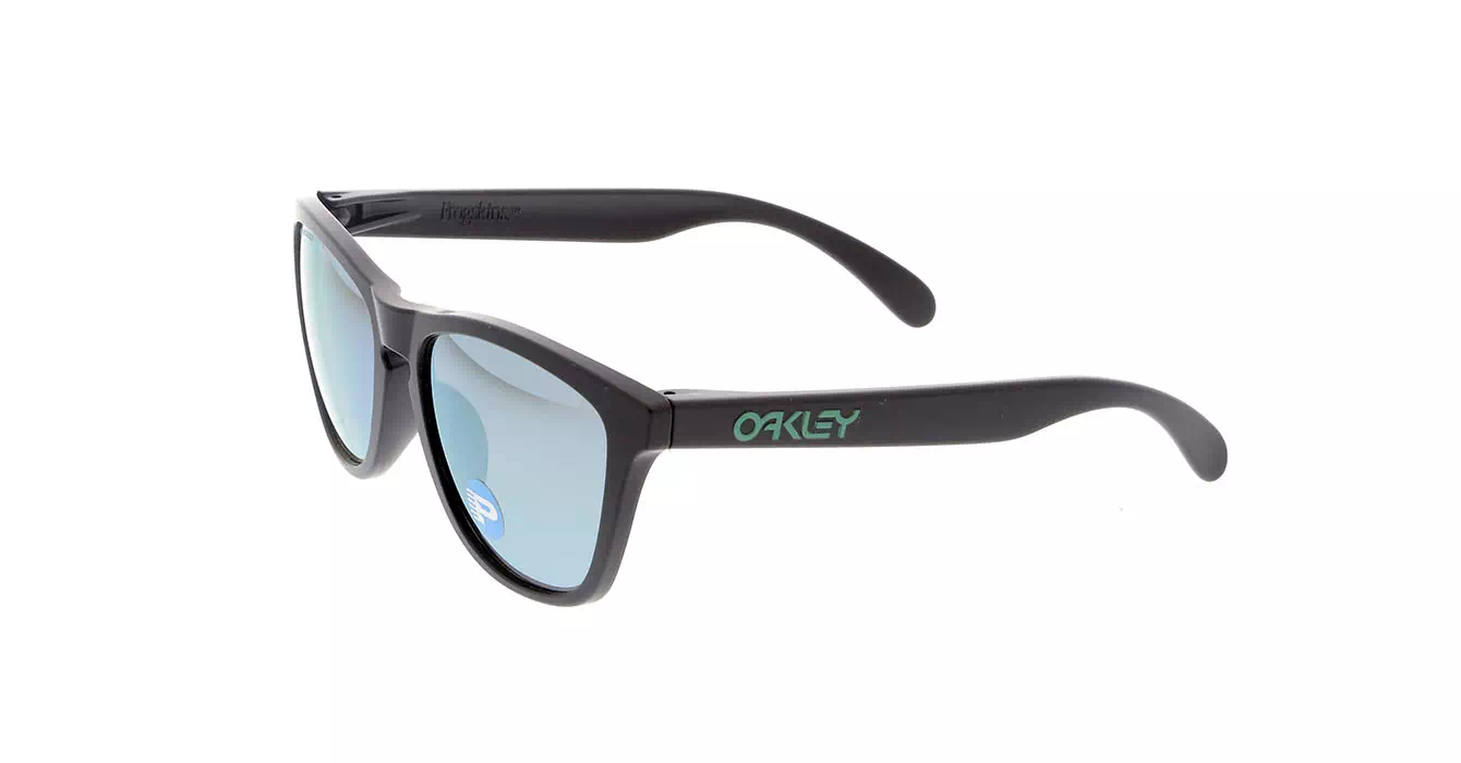 Oakley (A) Frogskins Matte Blk W/ Emerald Irid Polar (OO9245-43) s54