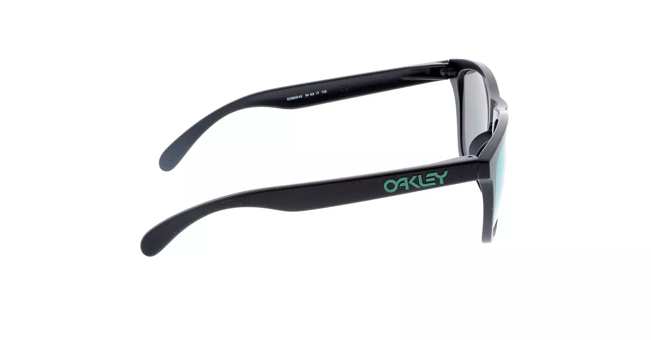 Oakley (A) Frogskins Matte Blk W/ Emerald Irid Polar (OO9245-43) s54