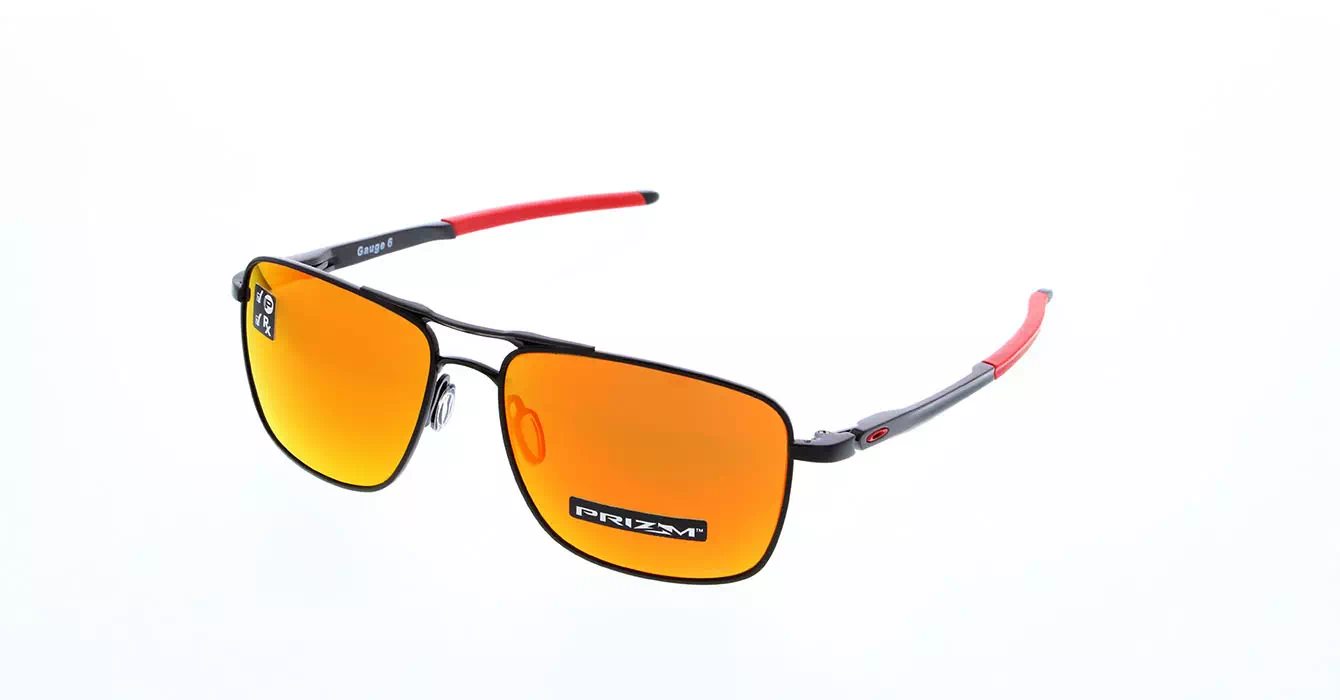 Oakley Gauge 6 Pol Blk W/ Prizm Ruby Pol (OO6038-04) s57