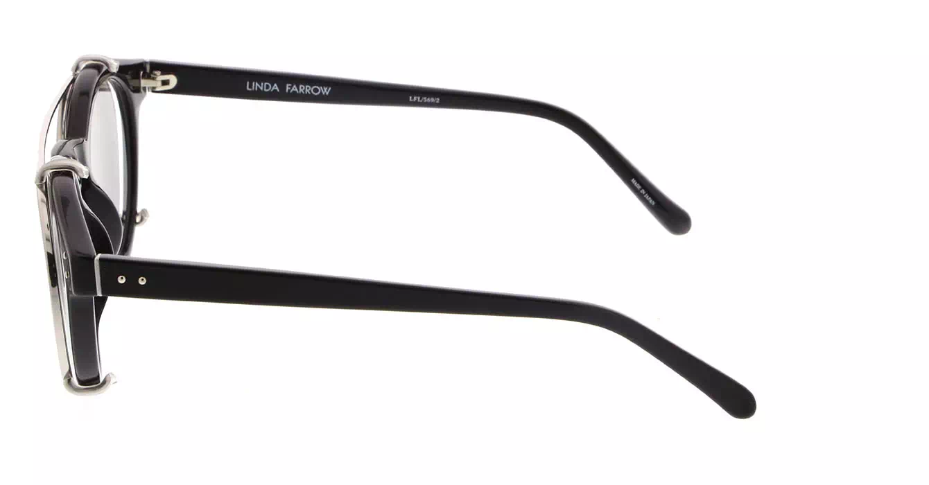 Linda Farrow LFL569 col 2 BLACK/WHITE GOLD/PLATINUM