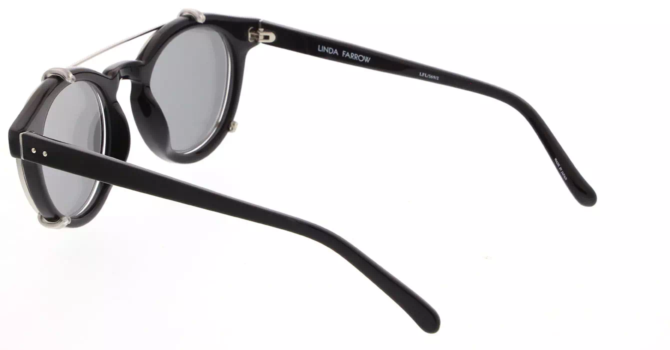 Linda Farrow LFL569 col 2 BLACK/WHITE GOLD/PLATINUM