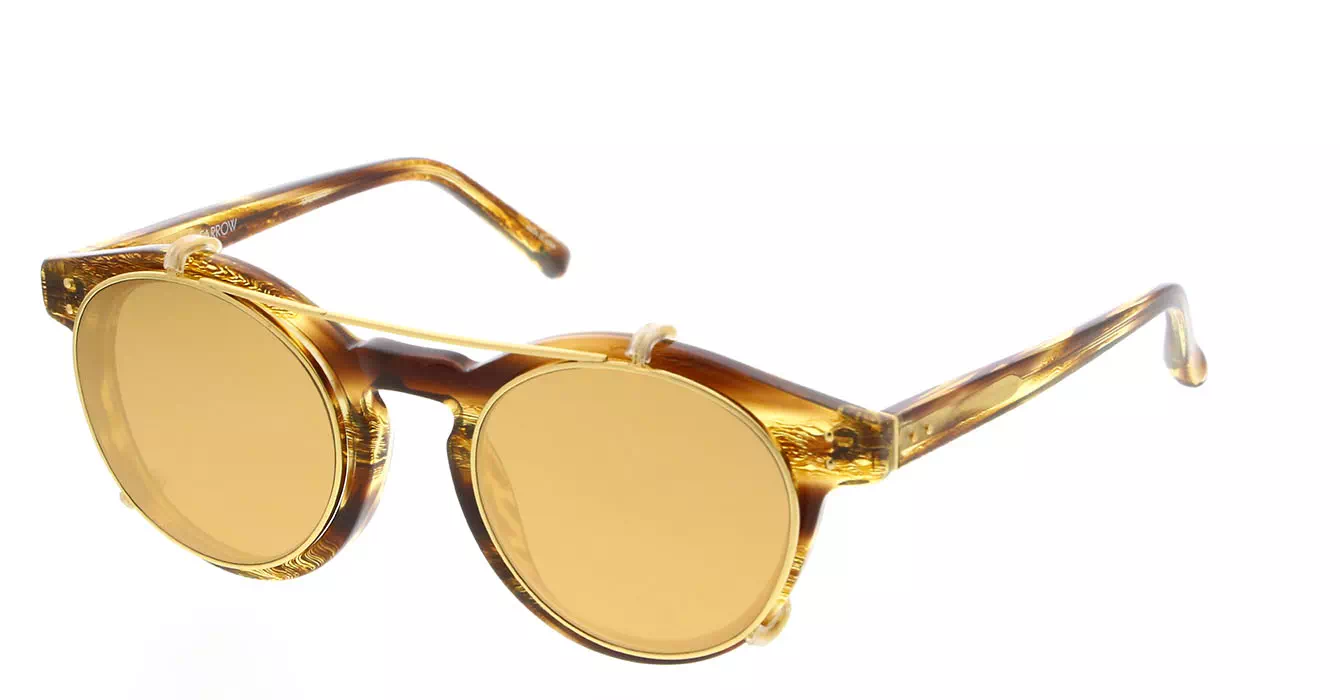 Linda Farrow LFL569 col 5 TIGER EYE/YELLOW GOLD/GOLD