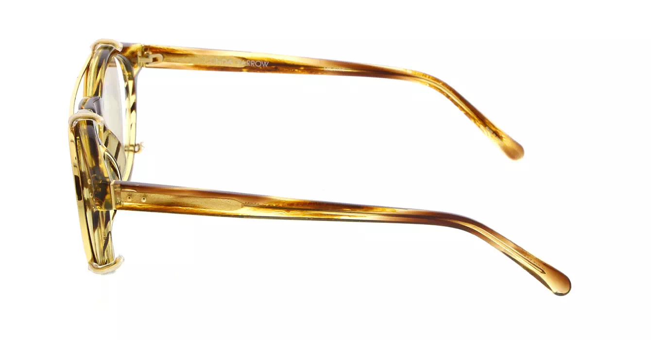Linda Farrow LFL569 col 5 TIGER EYE/YELLOW GOLD/GOLD