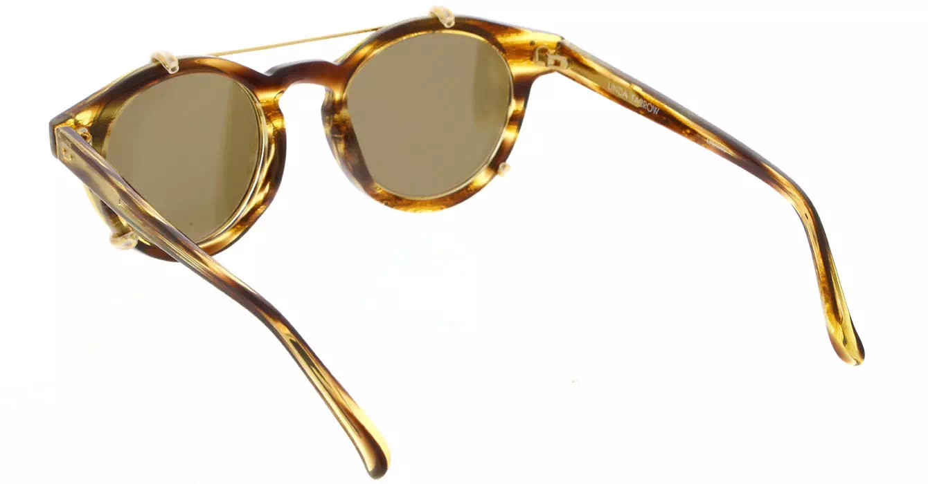 Linda Farrow LFL569 col 5 TIGER EYE/YELLOW GOLD/GOLD