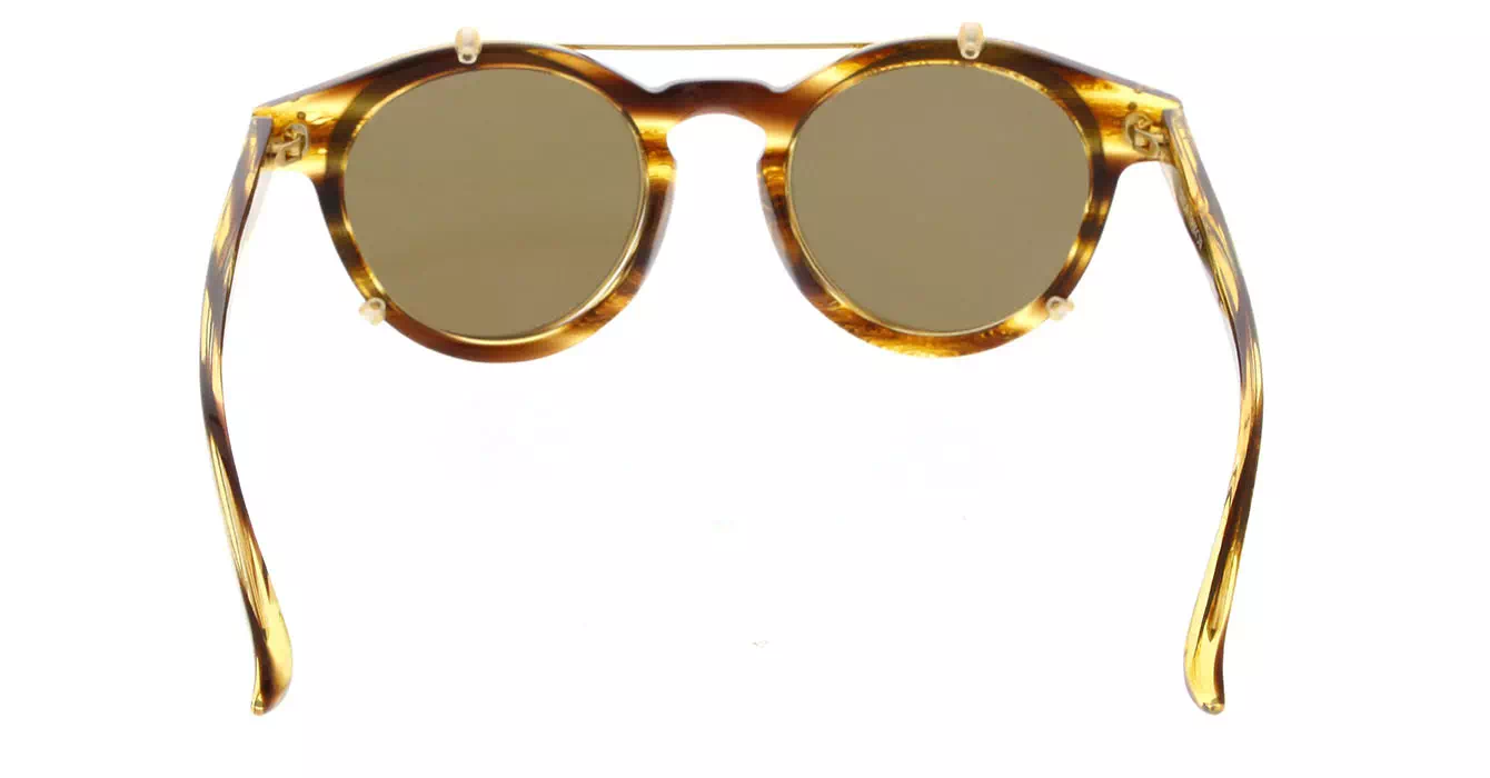 Linda Farrow LFL569 col 5 TIGER EYE/YELLOW GOLD/GOLD