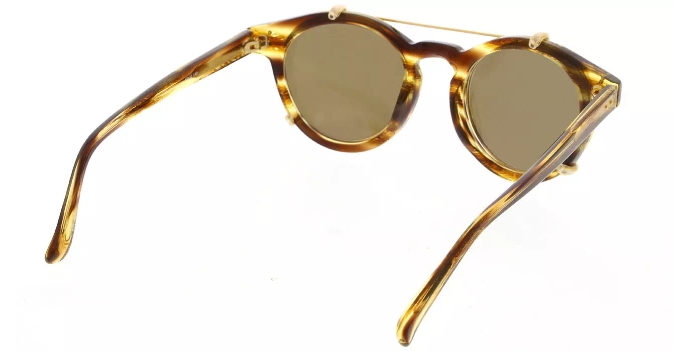 Linda Farrow LFL569 col 5 TIGER EYE/YELLOW GOLD/GOLD