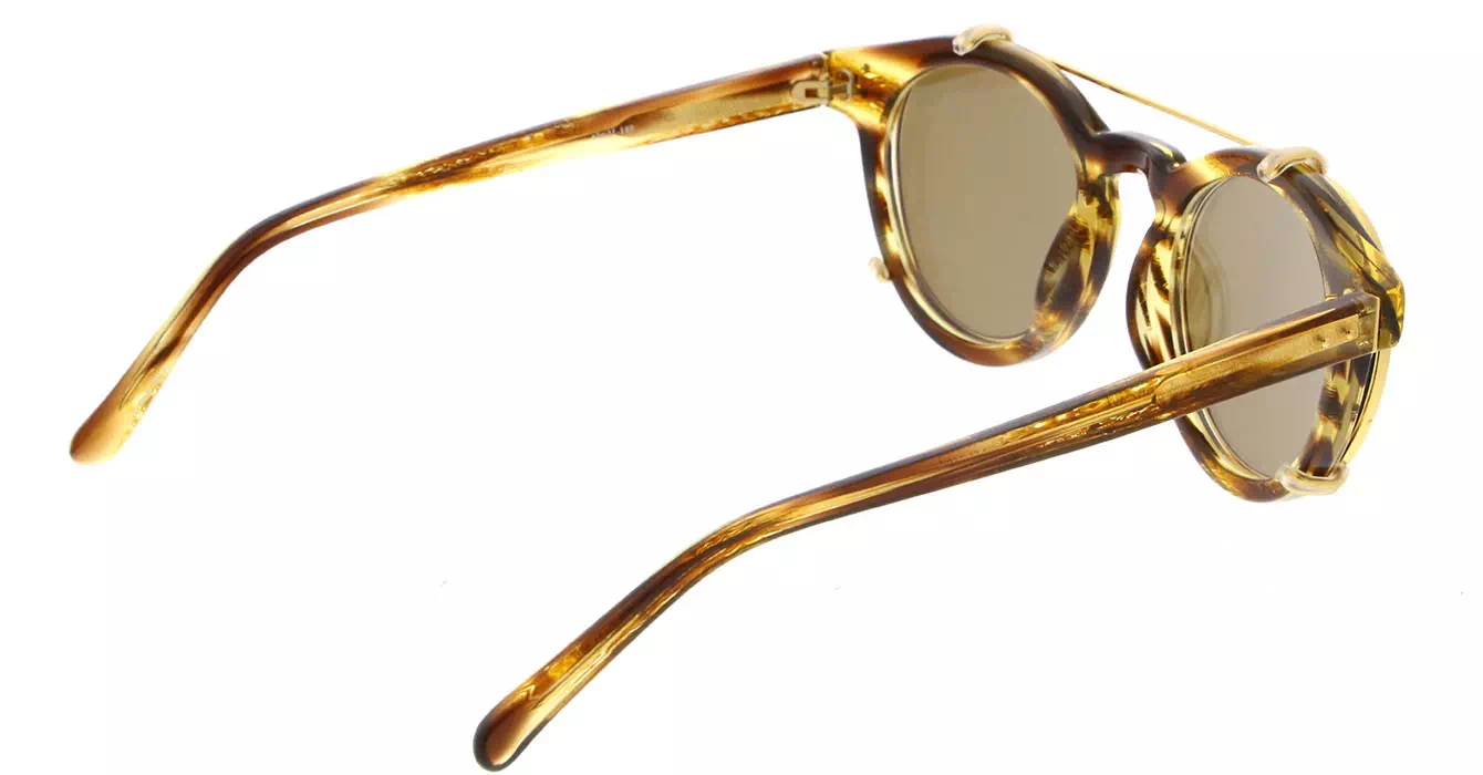 Linda Farrow LFL569 col 5 TIGER EYE/YELLOW GOLD/GOLD