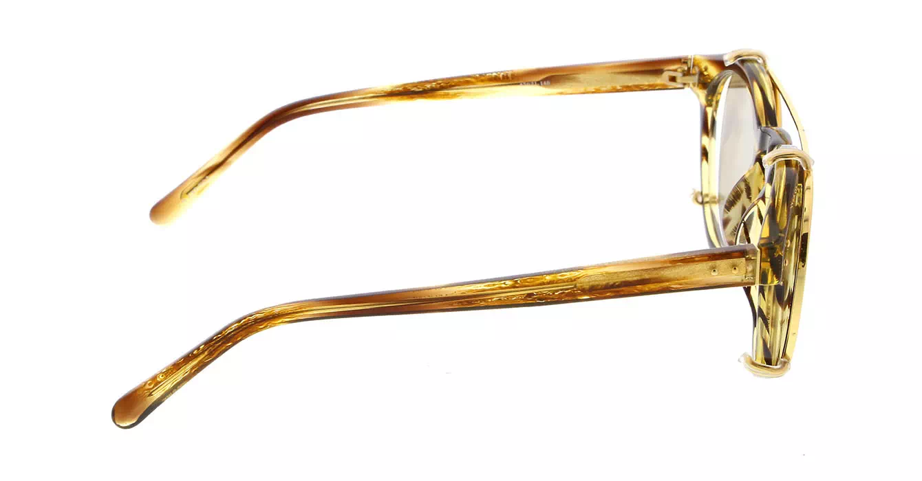 Linda Farrow LFL569 col 5 TIGER EYE/YELLOW GOLD/GOLD