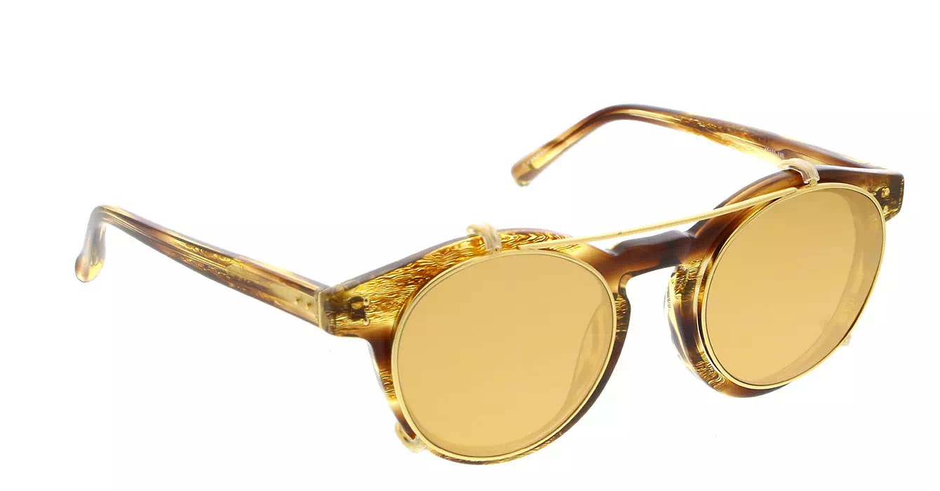 Linda Farrow LFL569 col 5 TIGER EYE/YELLOW GOLD/GOLD