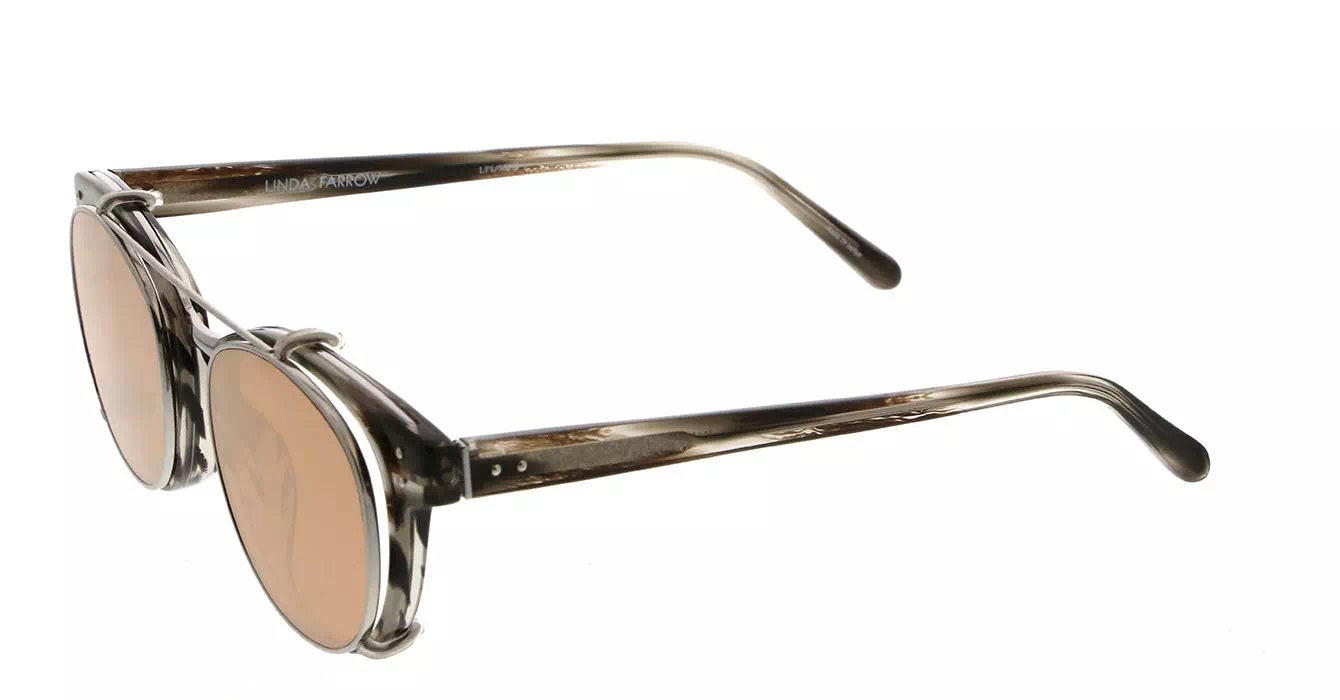 Linda Farrow LFL581 col 4 GREY HORN/WHITE GOLD/ROSE GOLD