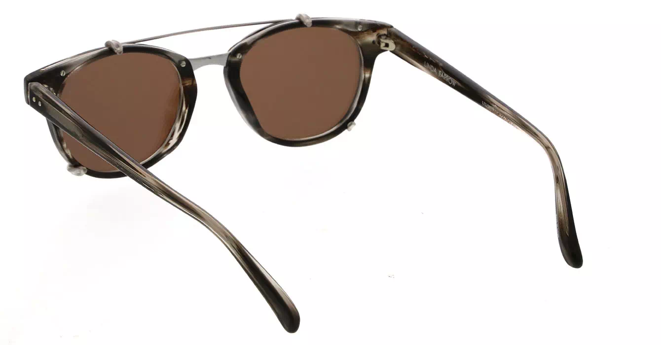 Linda Farrow LFL581 col 4 GREY HORN/WHITE GOLD/ROSE GOLD