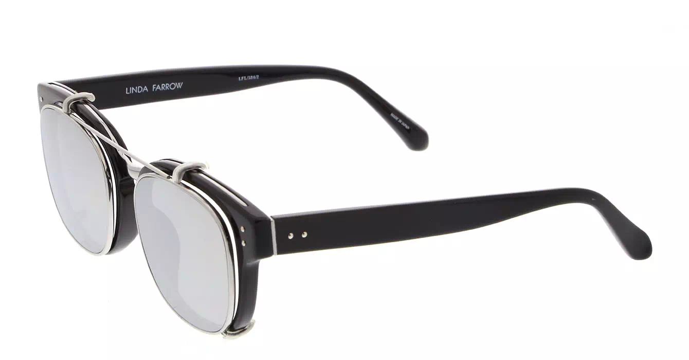 Linda Farrow LFL584 col 2 BLACK/WHITE GOLD/PLATINUM