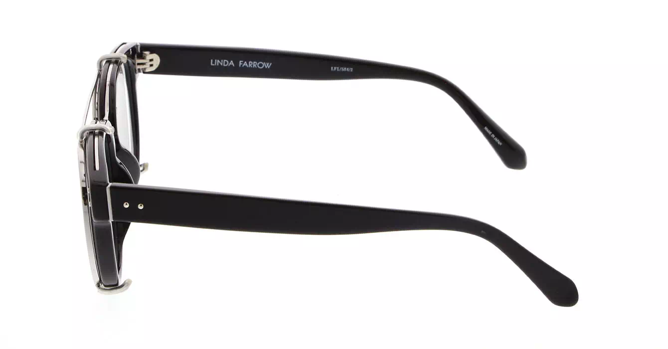 Linda Farrow LFL584 col 2 BLACK/WHITE GOLD/PLATINUM
