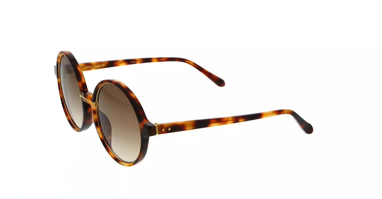 Linda Farrow LFL650 col 3 T-SHELL/YELLOW GOLD/BROWN GRAD