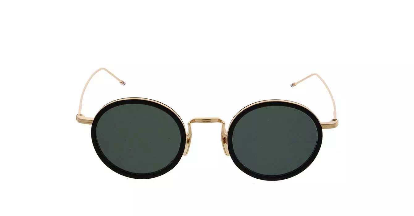 Thom Browne TBS906 col 01 GOLD W/ DARK GREY