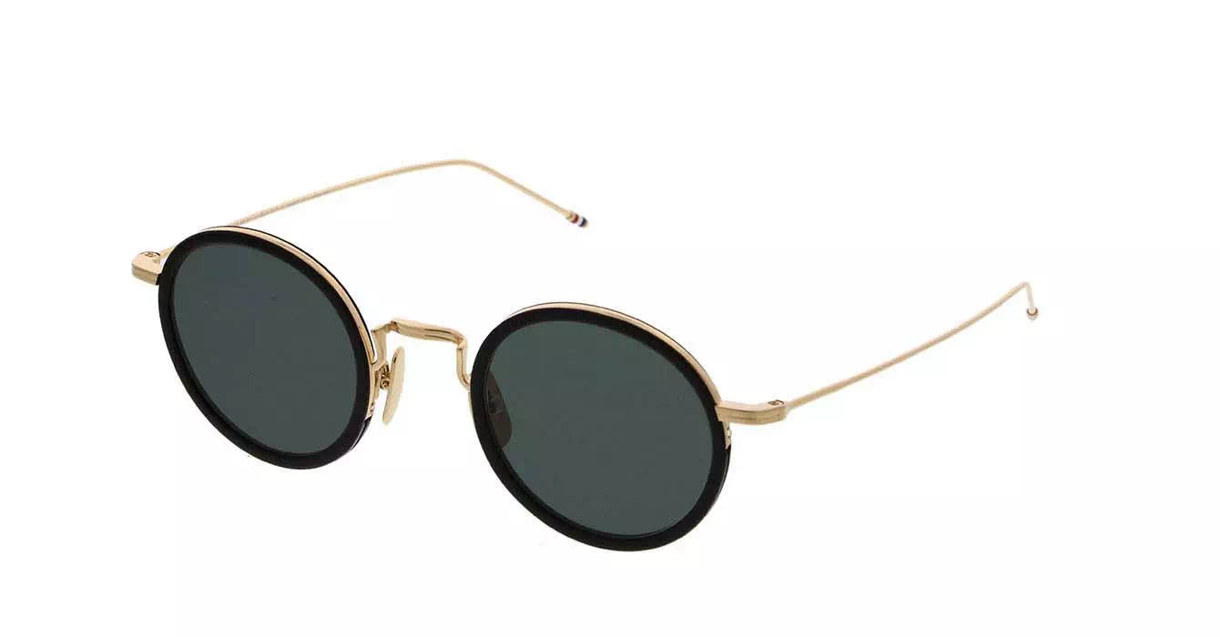 Thom Browne TBS906 col 01 GOLD W/ DARK GREY