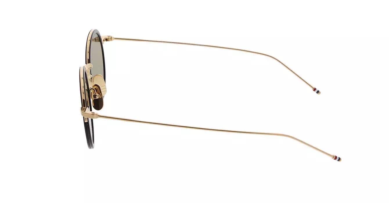 Thom Browne TBS906 col 01 GOLD W/ DARK GREY