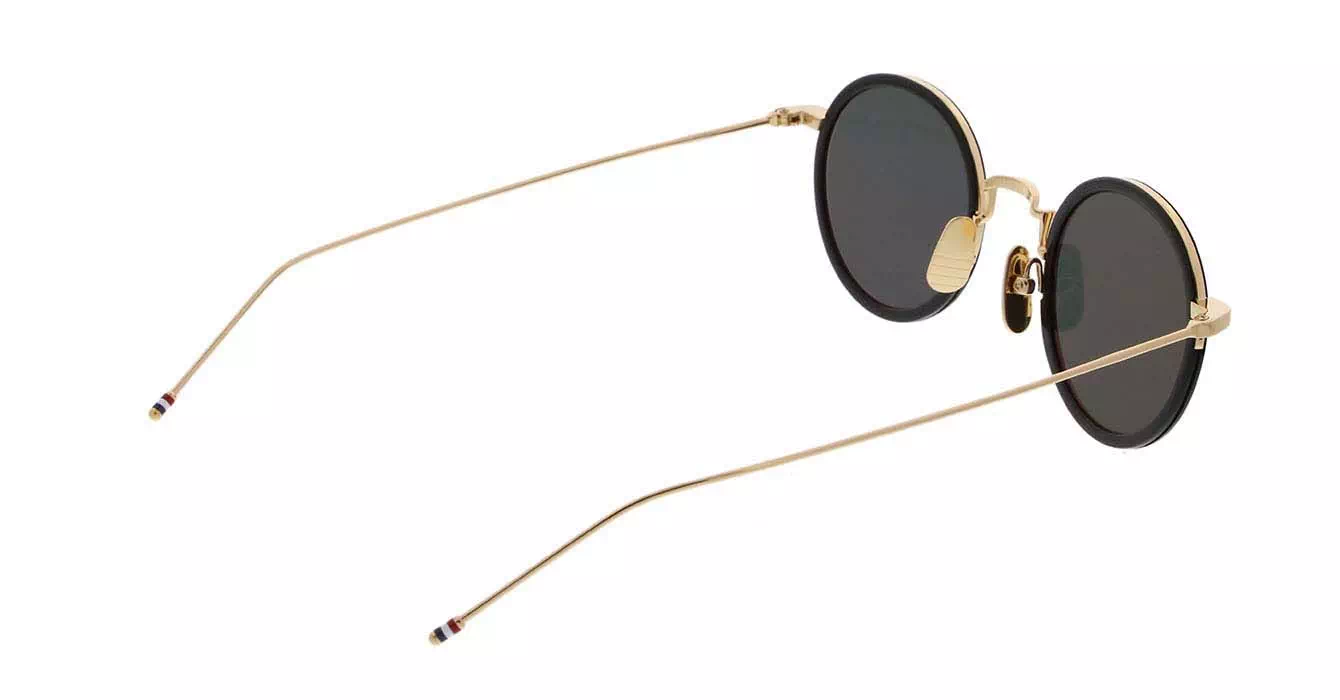 Thom Browne TBS906 col 01 GOLD W/ DARK GREY