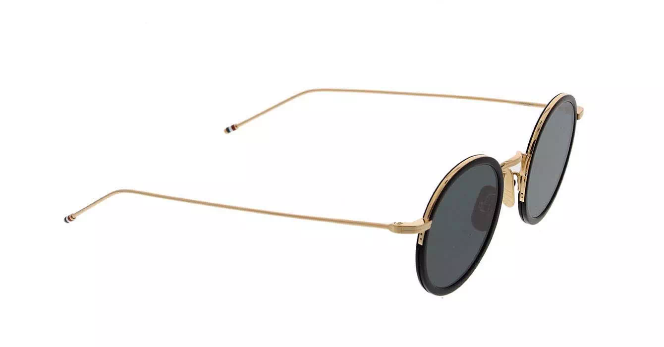 Thom Browne TBS906 col 01 GOLD W/ DARK GREY