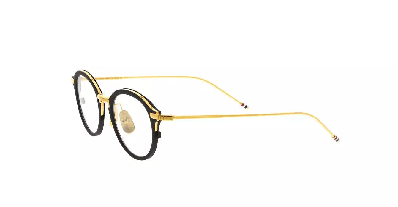 Thom Browne TB-110 col A-BLK-GLD-48