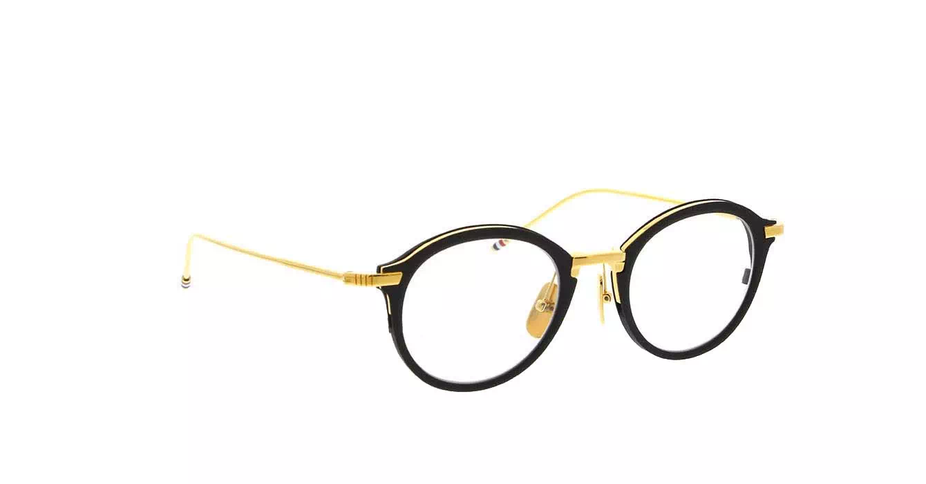 Thom Browne TB-110 col A-BLK-GLD-48