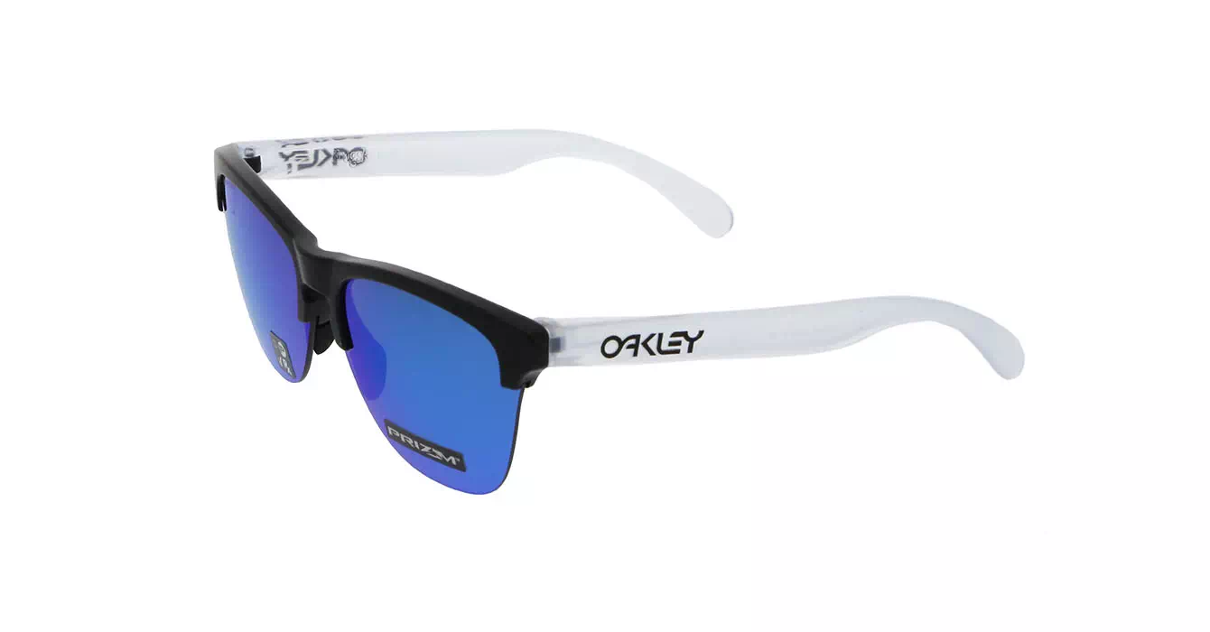 Oakley Frogskins Lite Matte Blk/matte Clear W/prizm Sapph Irid (OO9374-02) s63