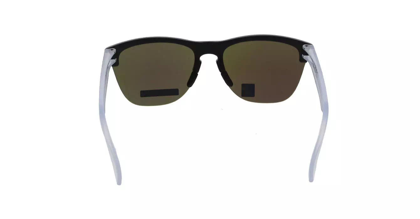 Oakley Frogskins Lite Matte Blk/matte Clear W/prizm Sapph Irid (OO9374-02) s63