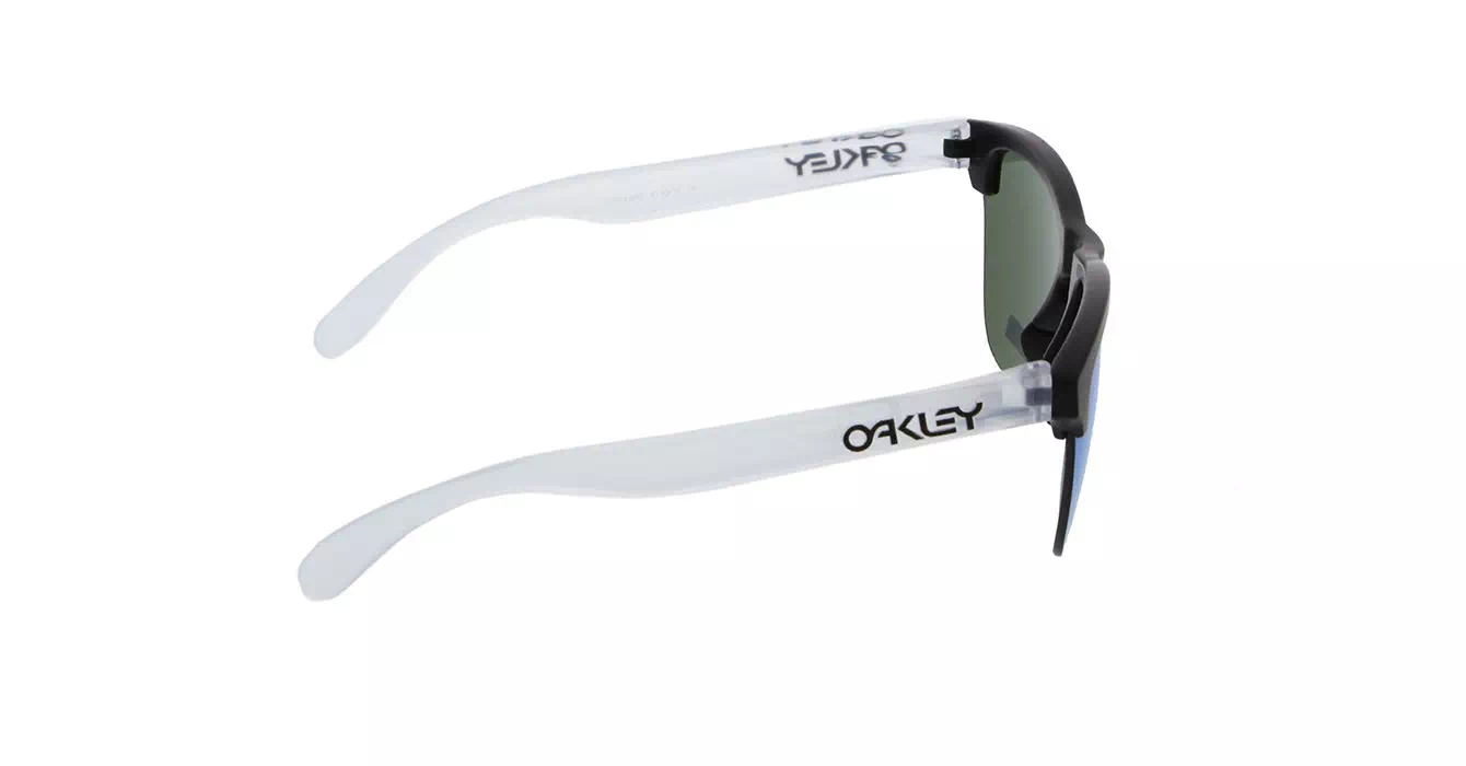 Oakley Frogskins Lite Matte Blk/matte Clear W/prizm Sapph Irid (OO9374-02) s63
