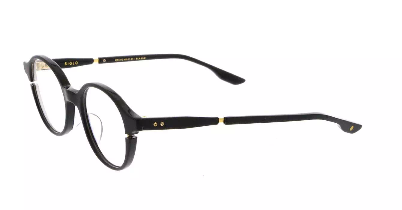 Dita DTX113 col 01AF W/BLK-GOLD SIGLO