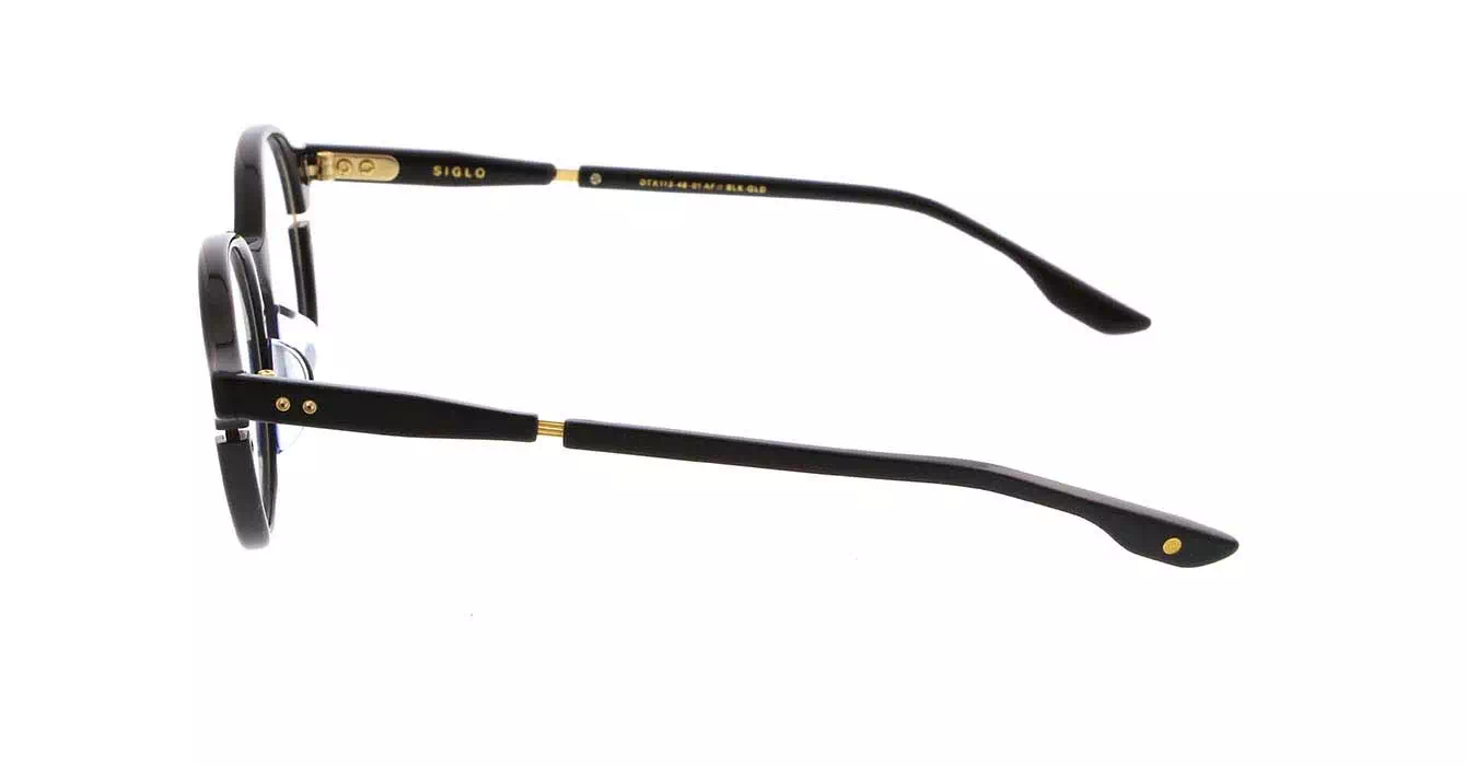 Dita DTX113 col 01AF W/BLK-GOLD SIGLO