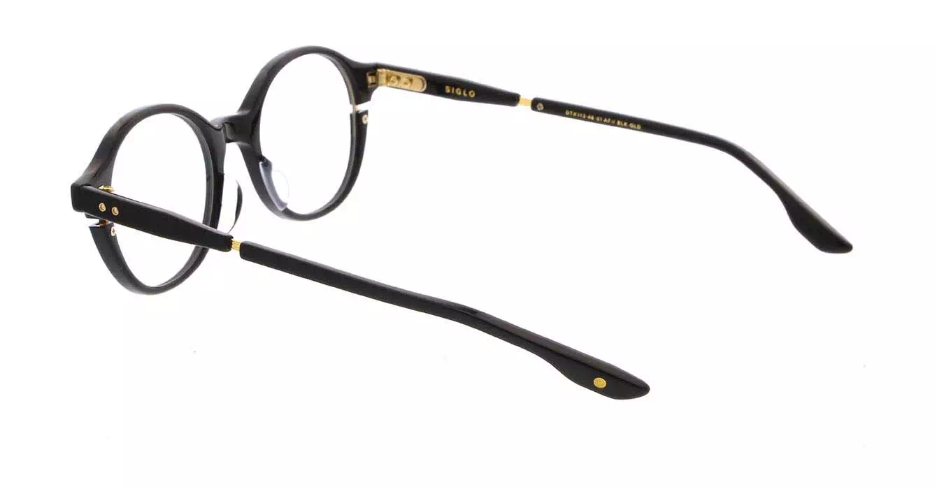 Dita DTX113 col 01AF W/BLK-GOLD SIGLO